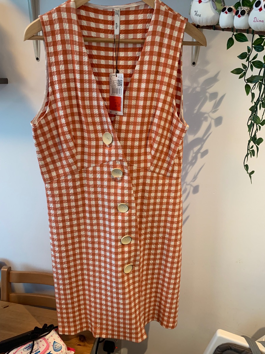Brand new Mango gingham dress photo 2