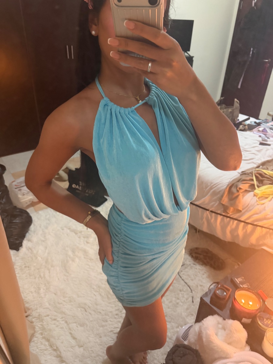 SHEIN blue dress photo 2