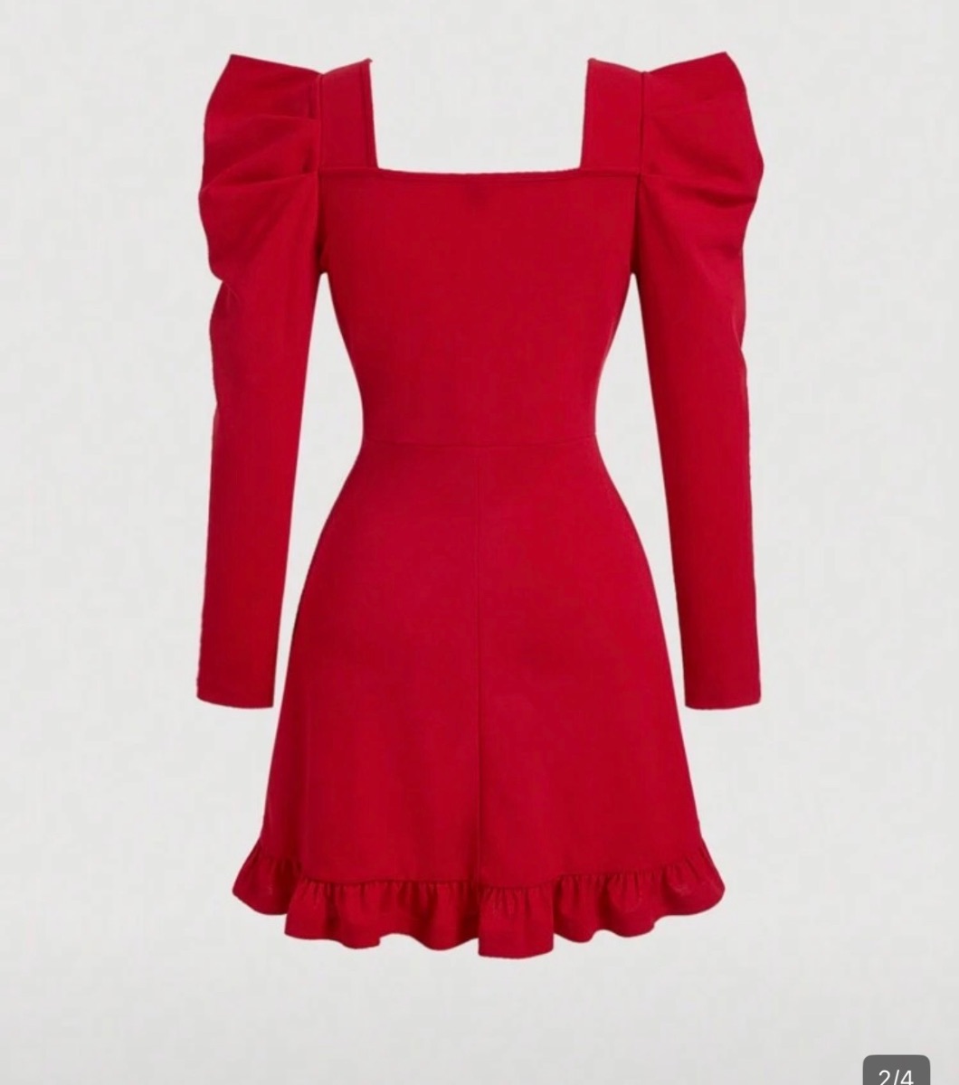Shein Red Dress brand new size large (10/12) photo 2