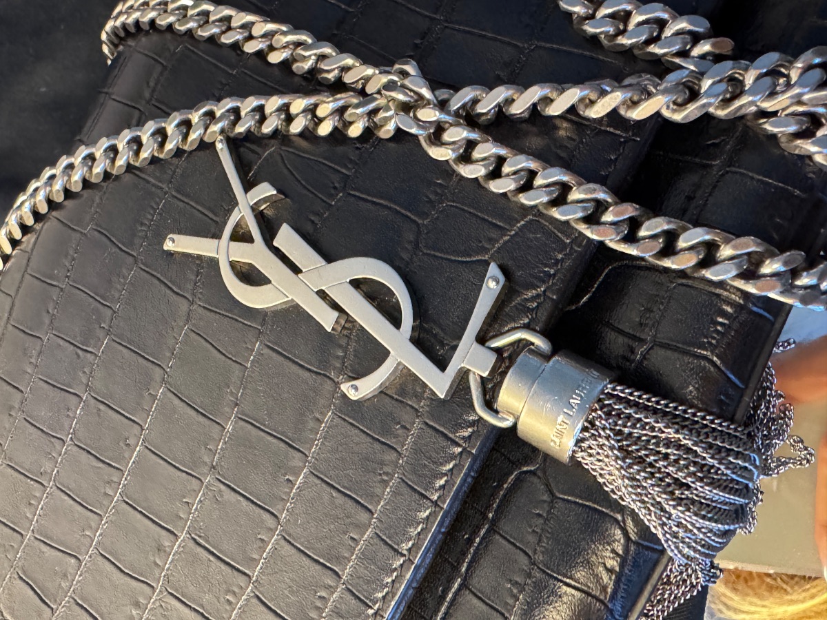 Saint Laurent Kate medium bag crocodile embroidered photo 3