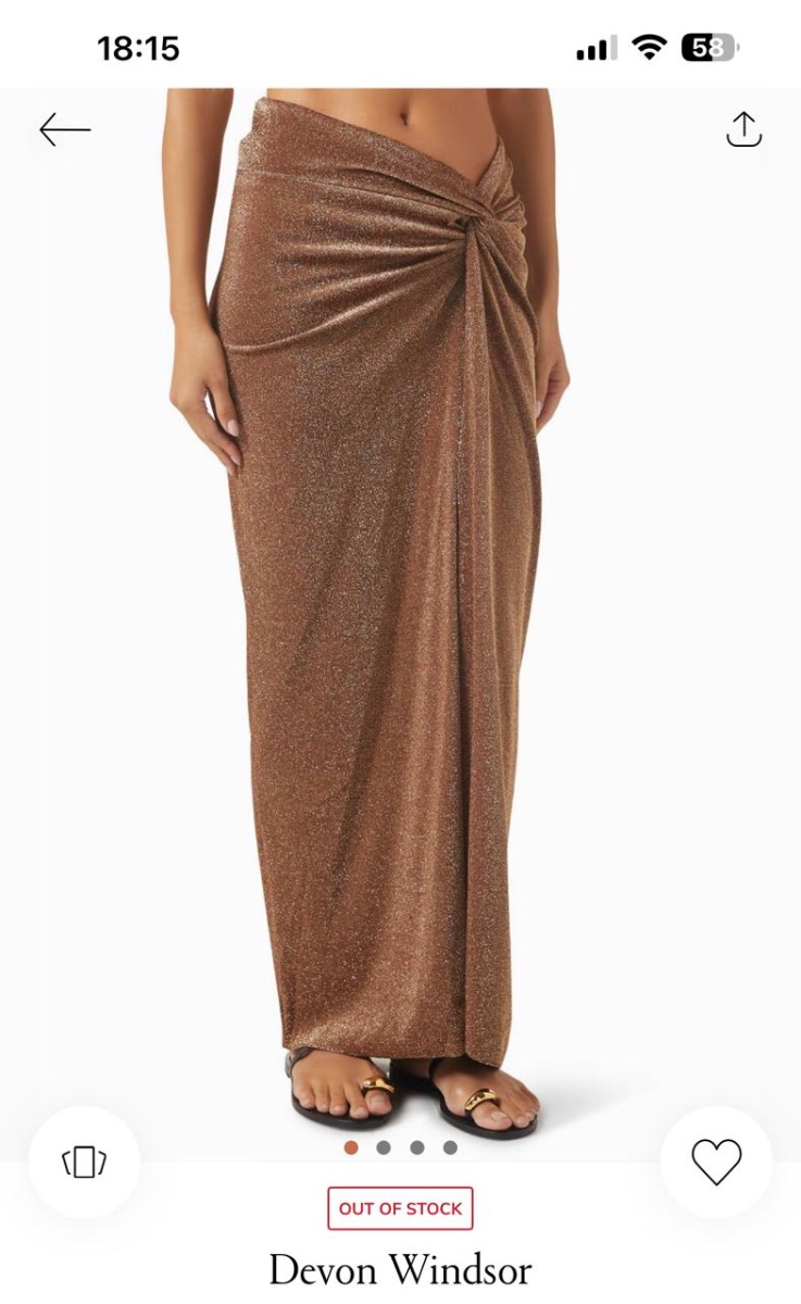 Devon Windsor gold skirt