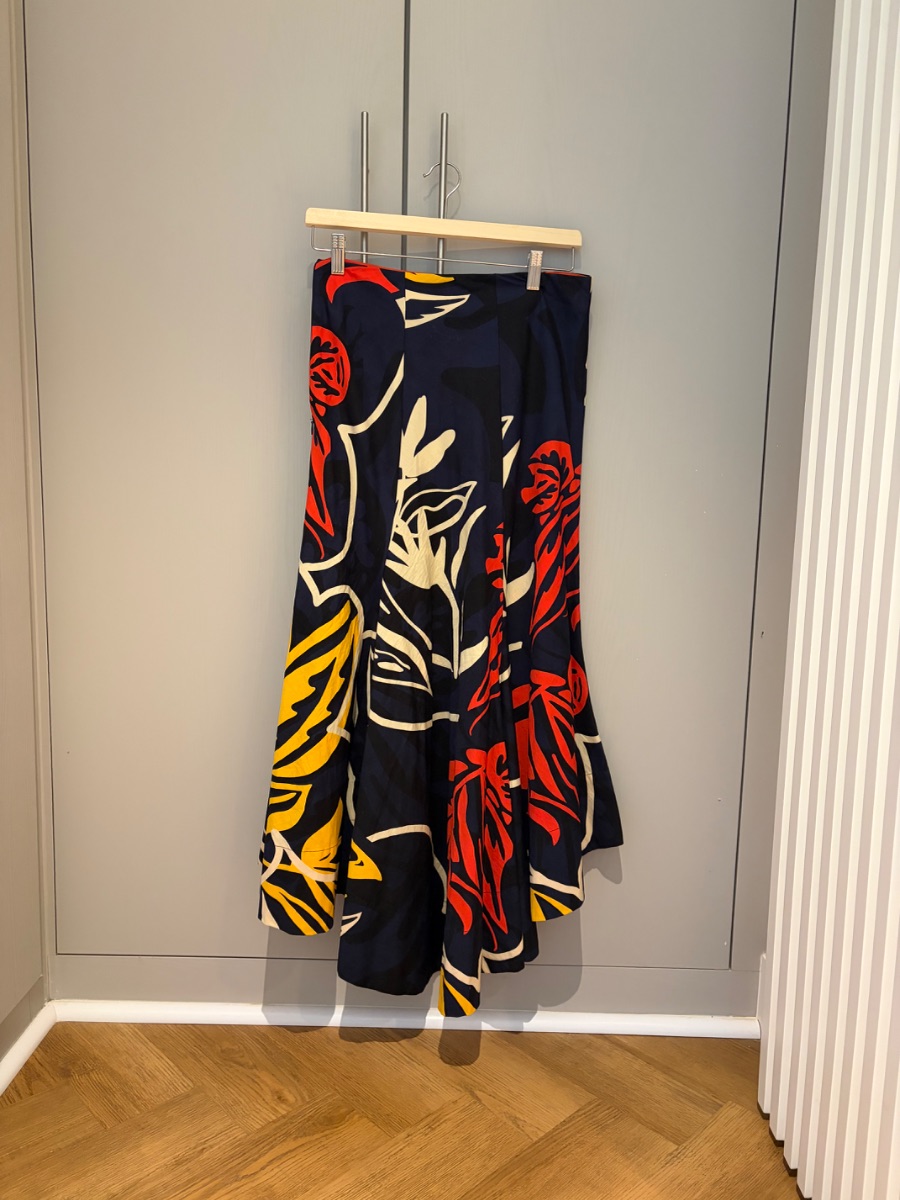 Zara Vibrant colored asymmetrical skirt