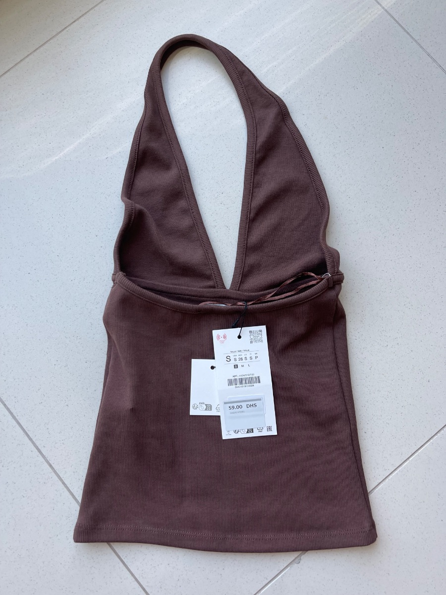 Zara Jersey Halter Neck Top photo 2