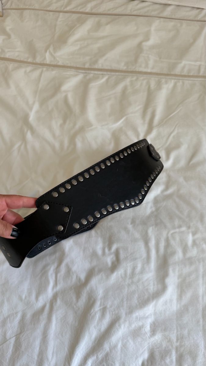 Black Studded Belt M/L photo 2