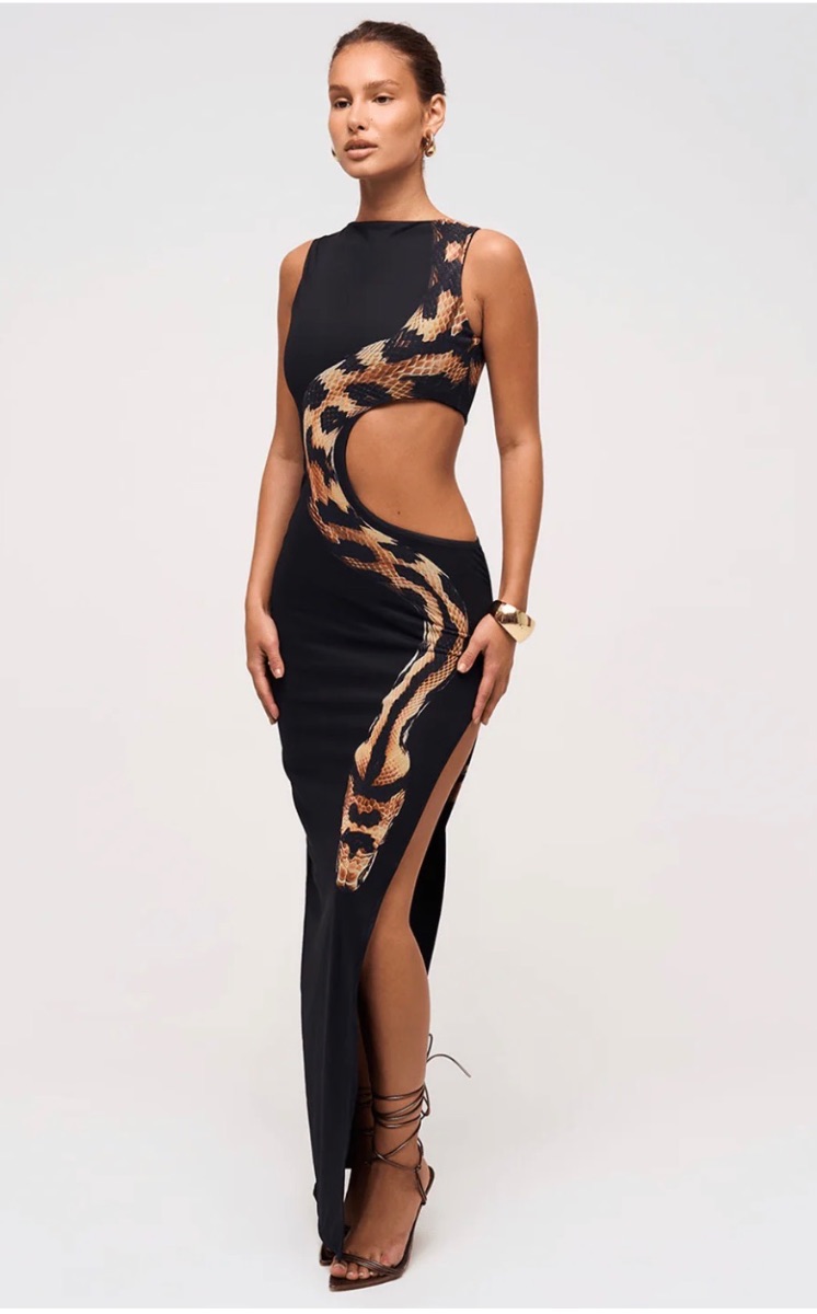 Murci Viper cut out maxi dress