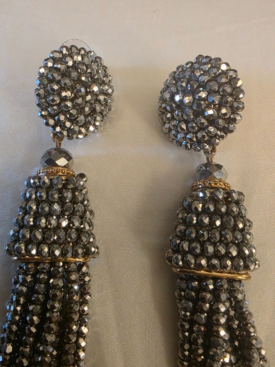 Spain Tassel silver drop earrings photo 2