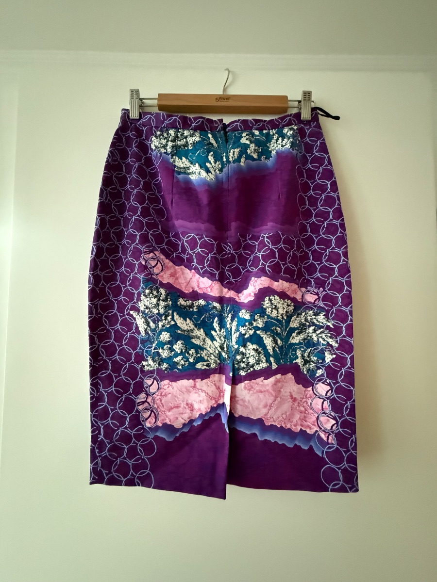 Peter Pilotto Printed Purple Pencil Skirt photo 2