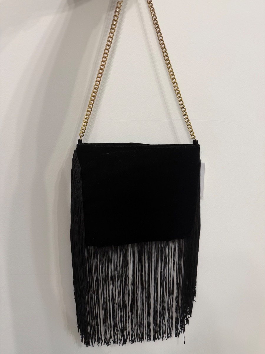 Topshop Black and Gold Bag with tassles photo 2