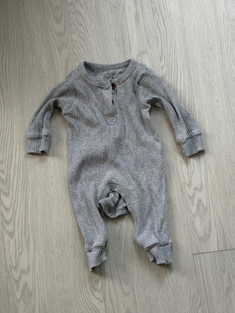 Grey baby romper