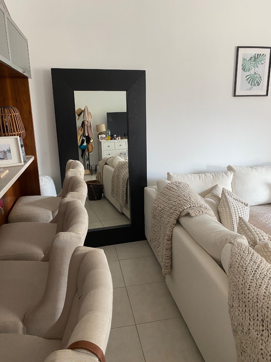 Dark wood extra large full length mirror photo 2