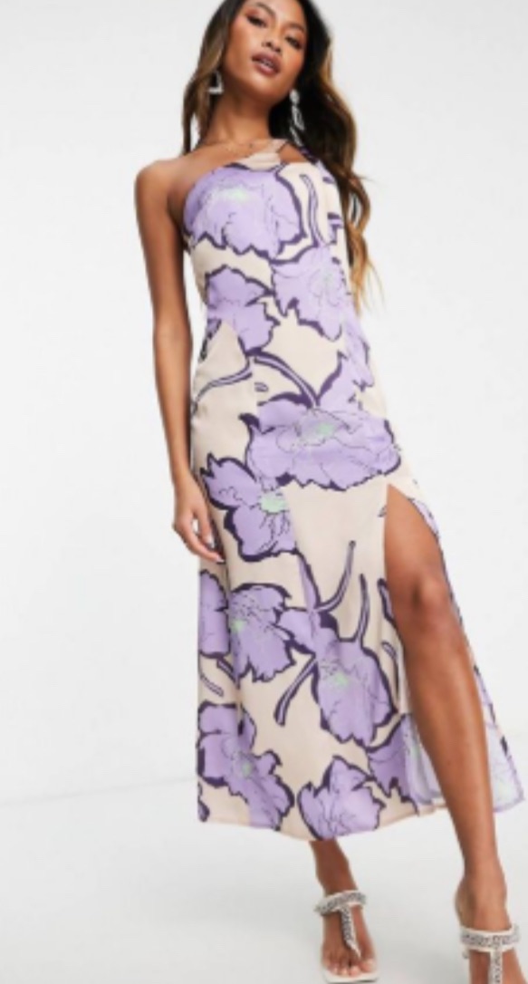 Topshop floral midi dress