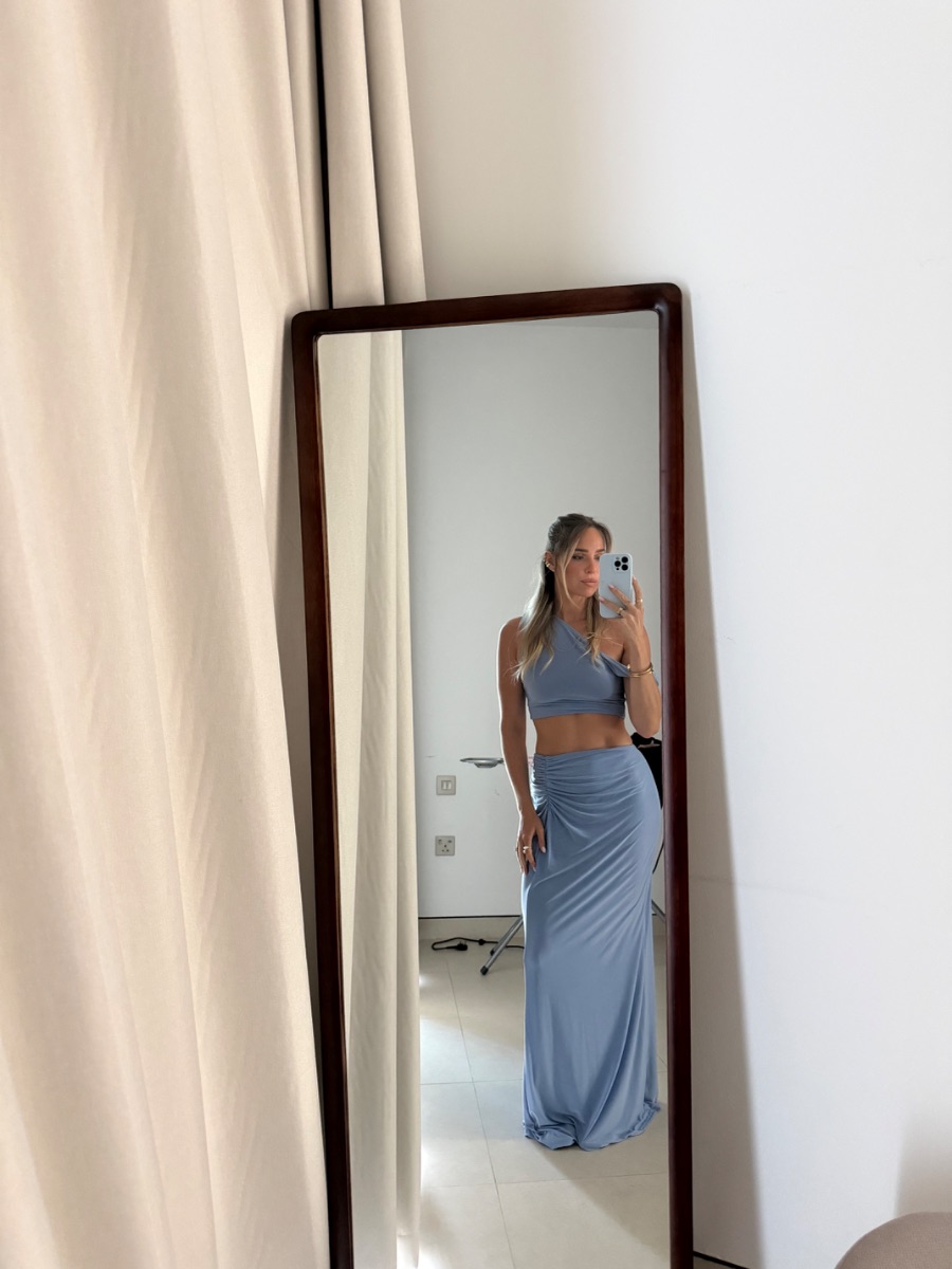 Blue Top & Maxi Skirt Coord