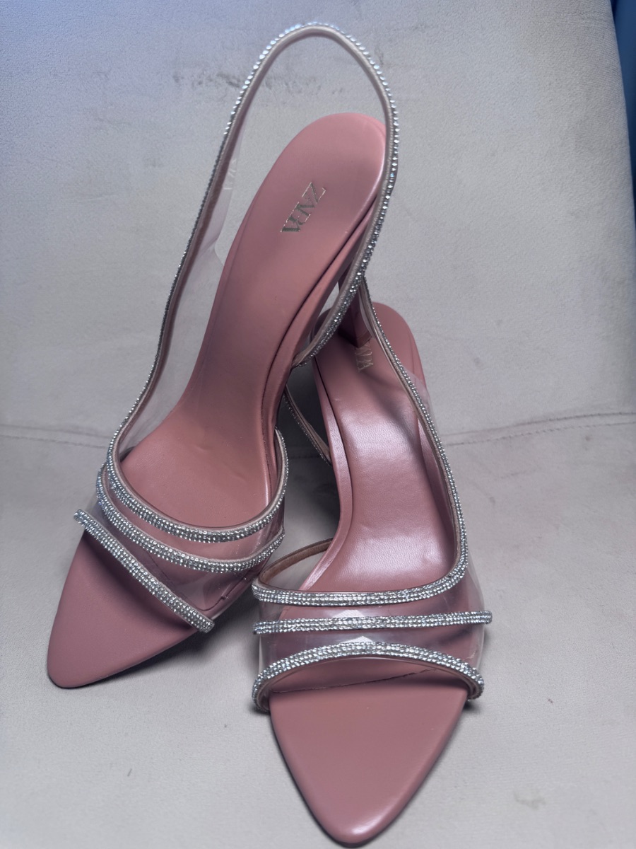 Zara crystal heels