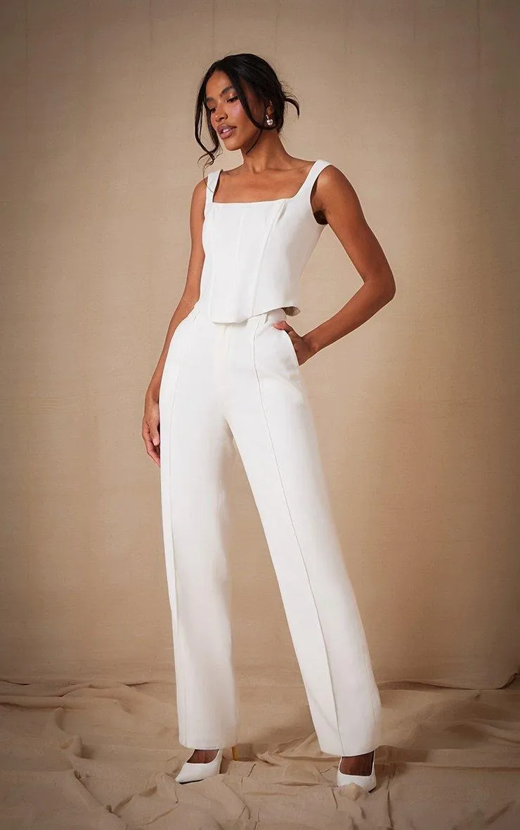 Pretty Little Thing PLT White Corset Top