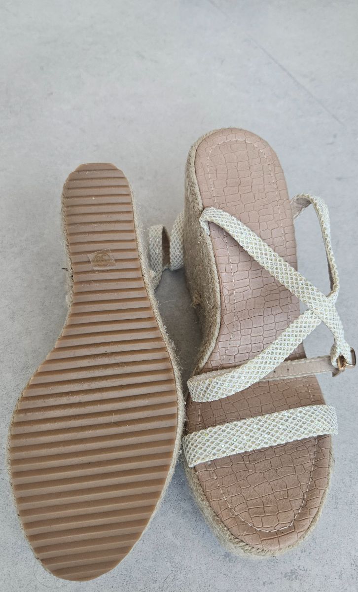 Shein White sparkle wedges photo 2