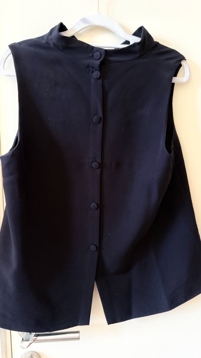 Zara Black Sleevless Smart Blouse Medium photo 2
