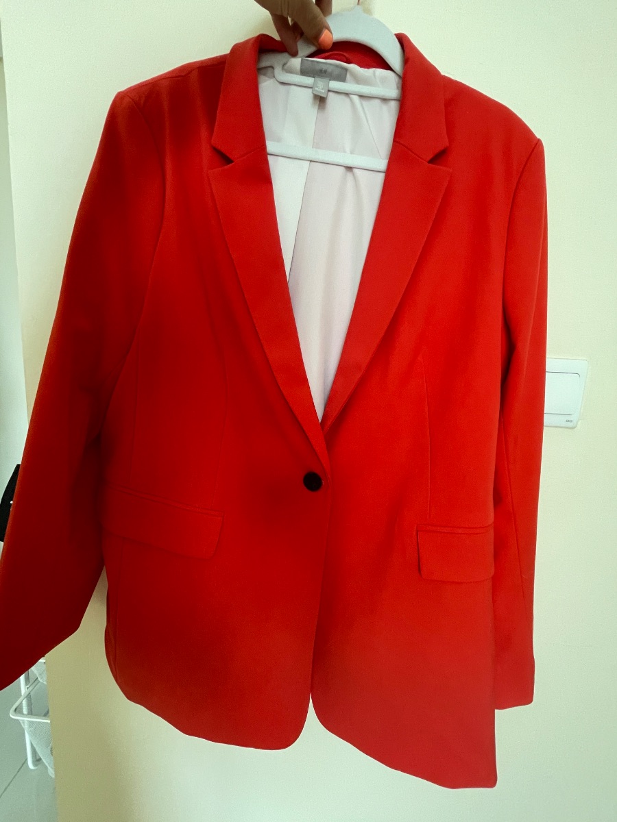 Coral Red H&M Oversized Blazer Large