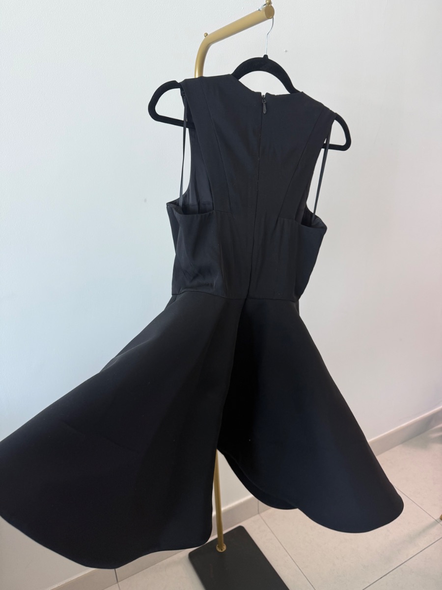 Black AQ/AQ (Aqua Couture) scuba-style dress Size 12 photo 2