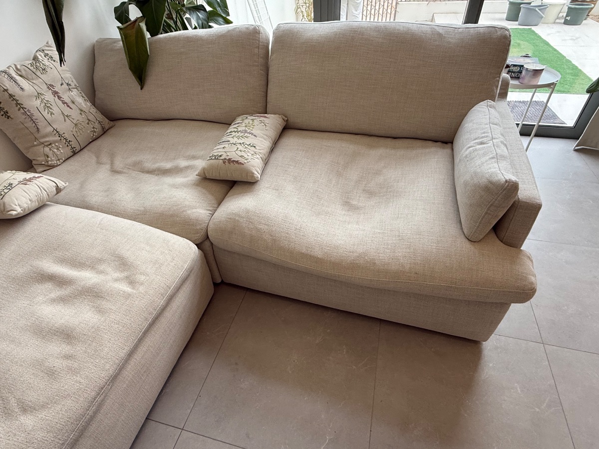 Home Centre Homecenter 3 SEATER + ottoman natural feather Sofa photo 2