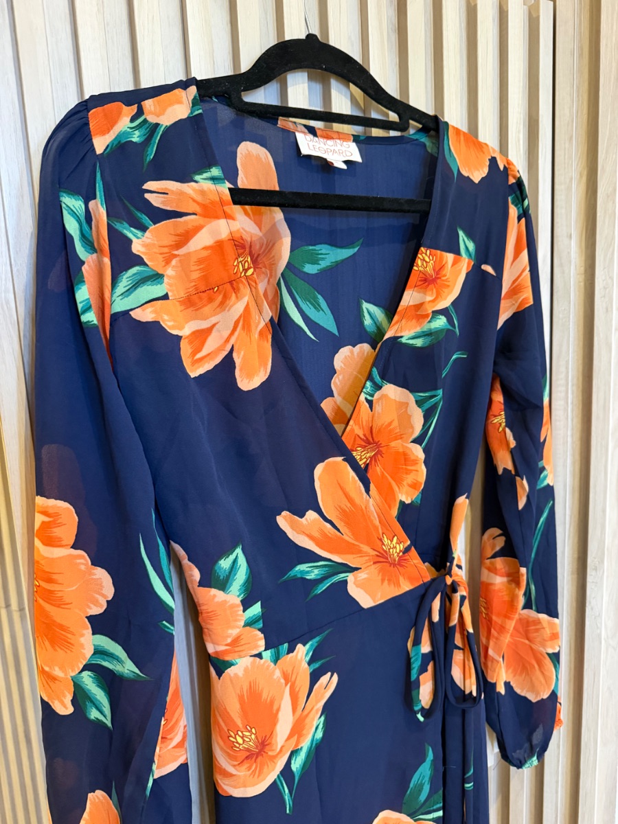 Dancing Leopard floral wrap dress photo 3