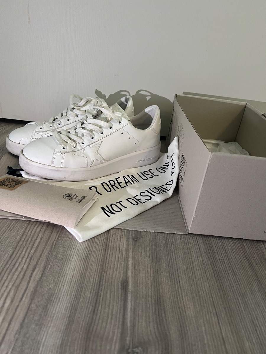 Golden goose white sneakers size 40