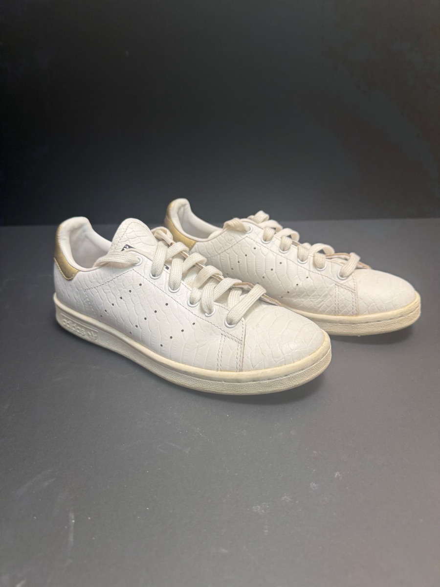 Adidas Stan Smith (White Croc / Gold Accent) - No box photo 2