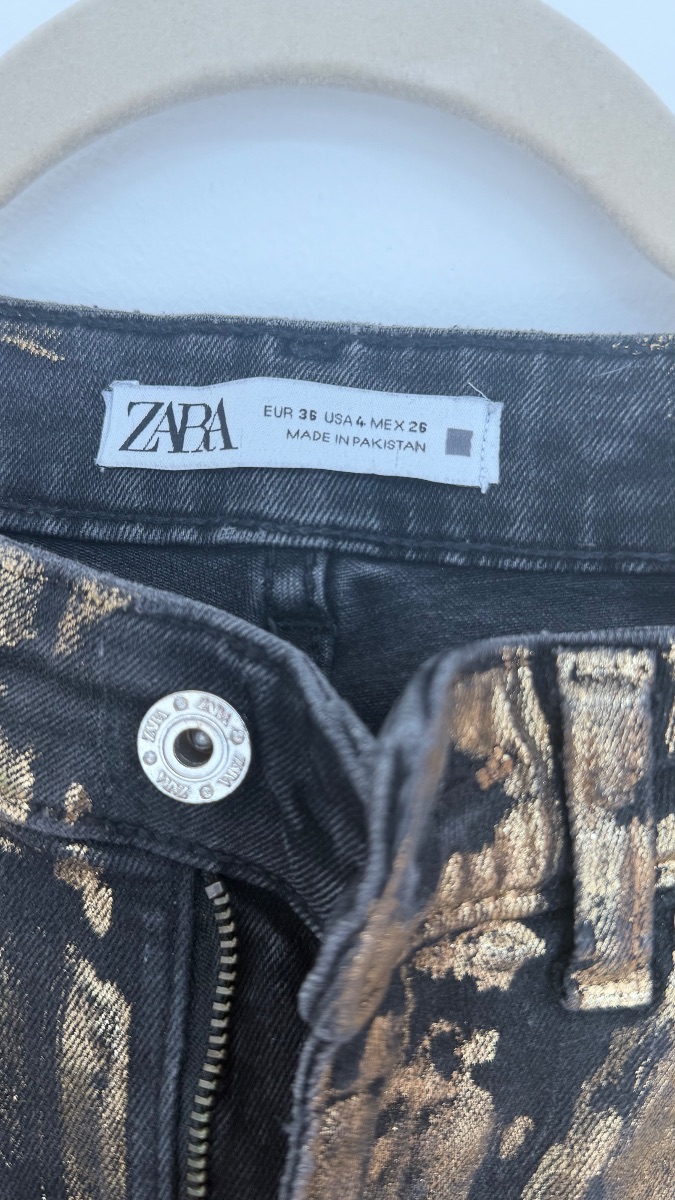 Golden jeans Zara photo 2