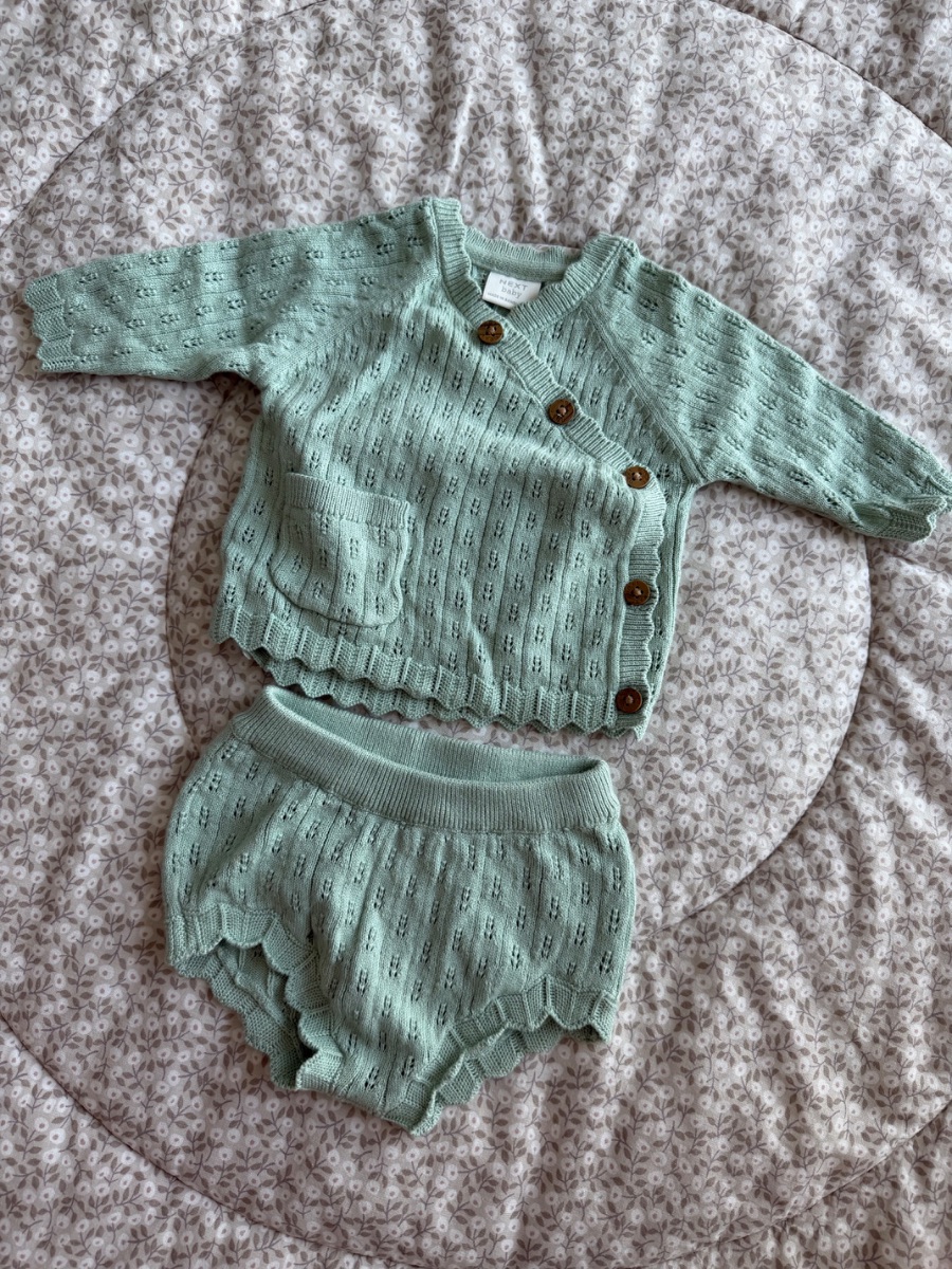 Next Mint green baby set
