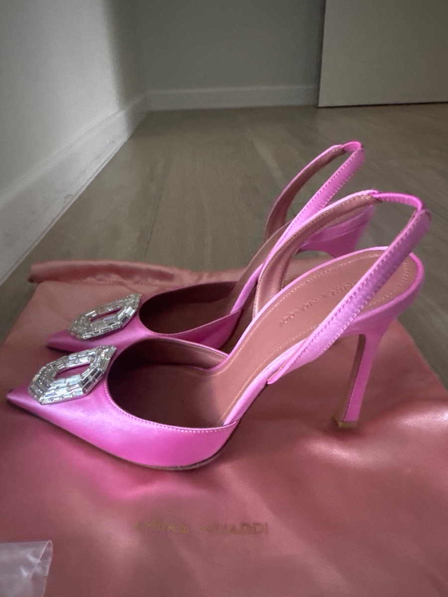 Amina Muaddi Pink Heels 39.5 photo 2