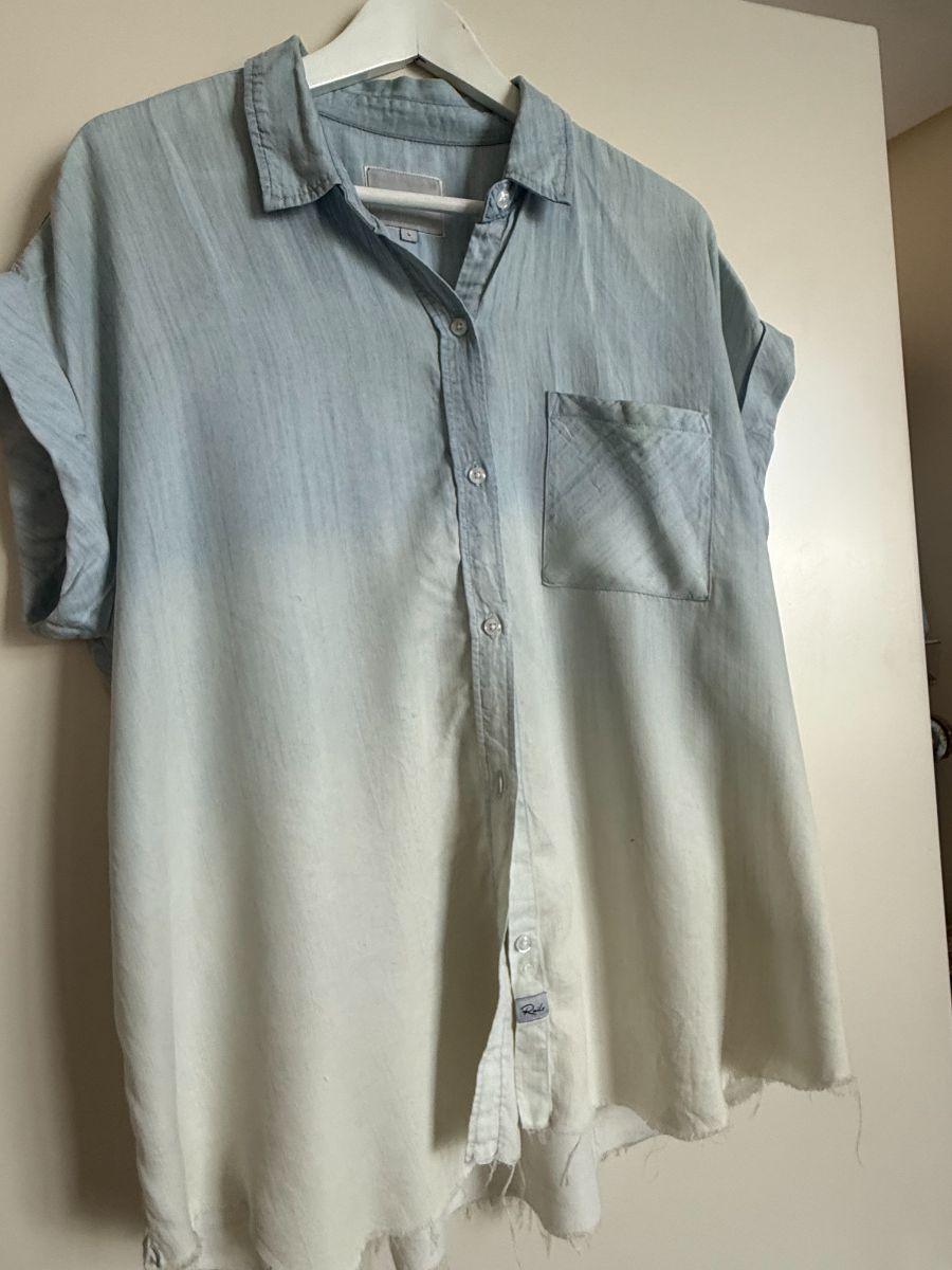 Rails Tie Dye Denim Loose Blouse Large