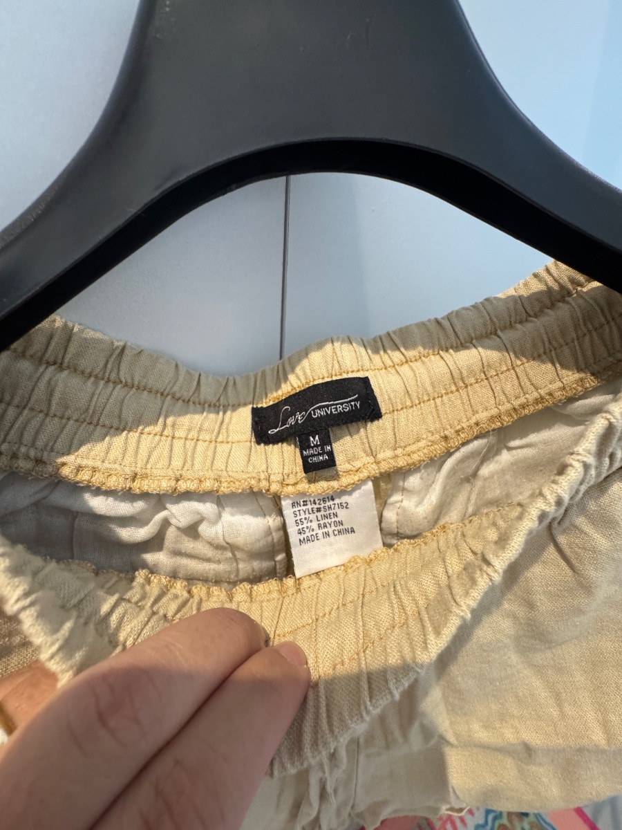 Love University 50% linen shorts photo 3