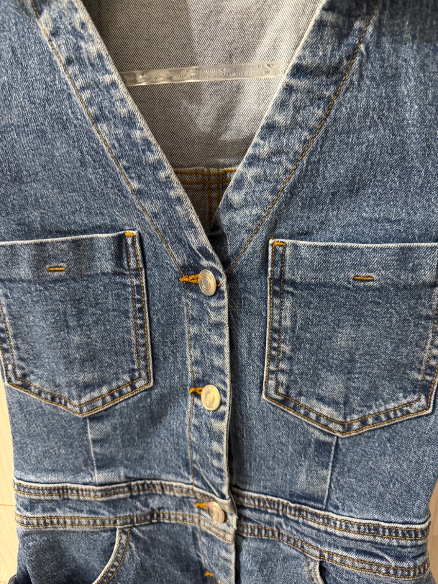 Zara Denim Mini Dress photo 2