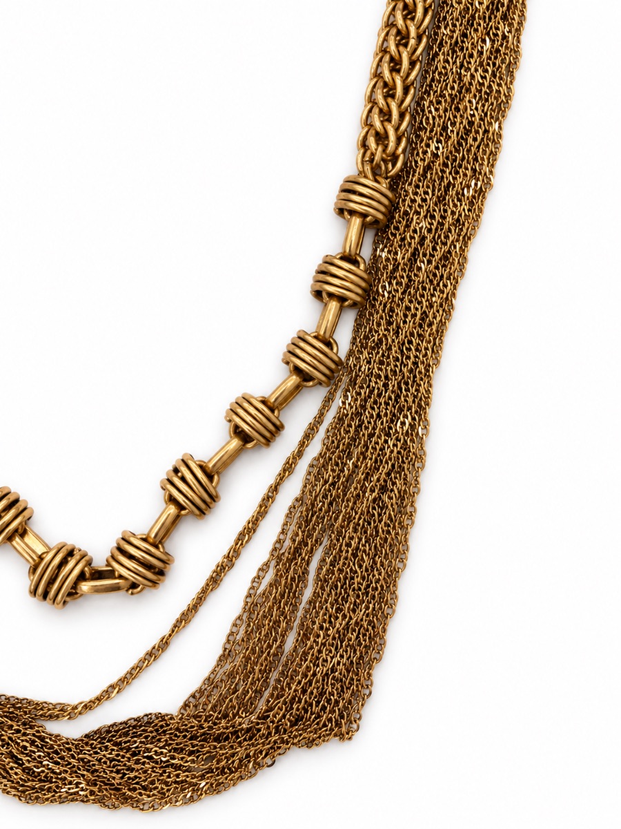 Zara Gold Long Necklace - New photo 2