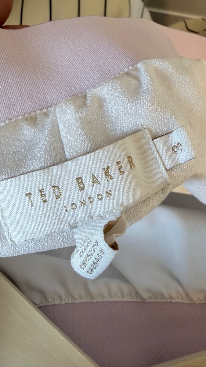 Ted Baker Pleated Midi Skirt – Pastel Ombré Stripes, Size 3 (UK 12 / L) photo 3