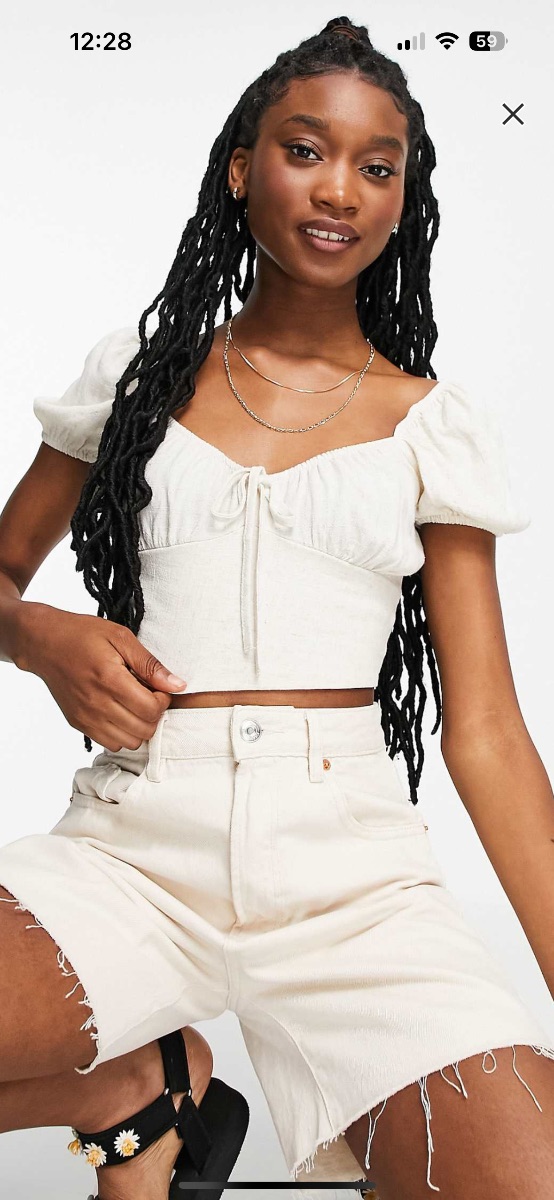 Stradivarius milkmaid top