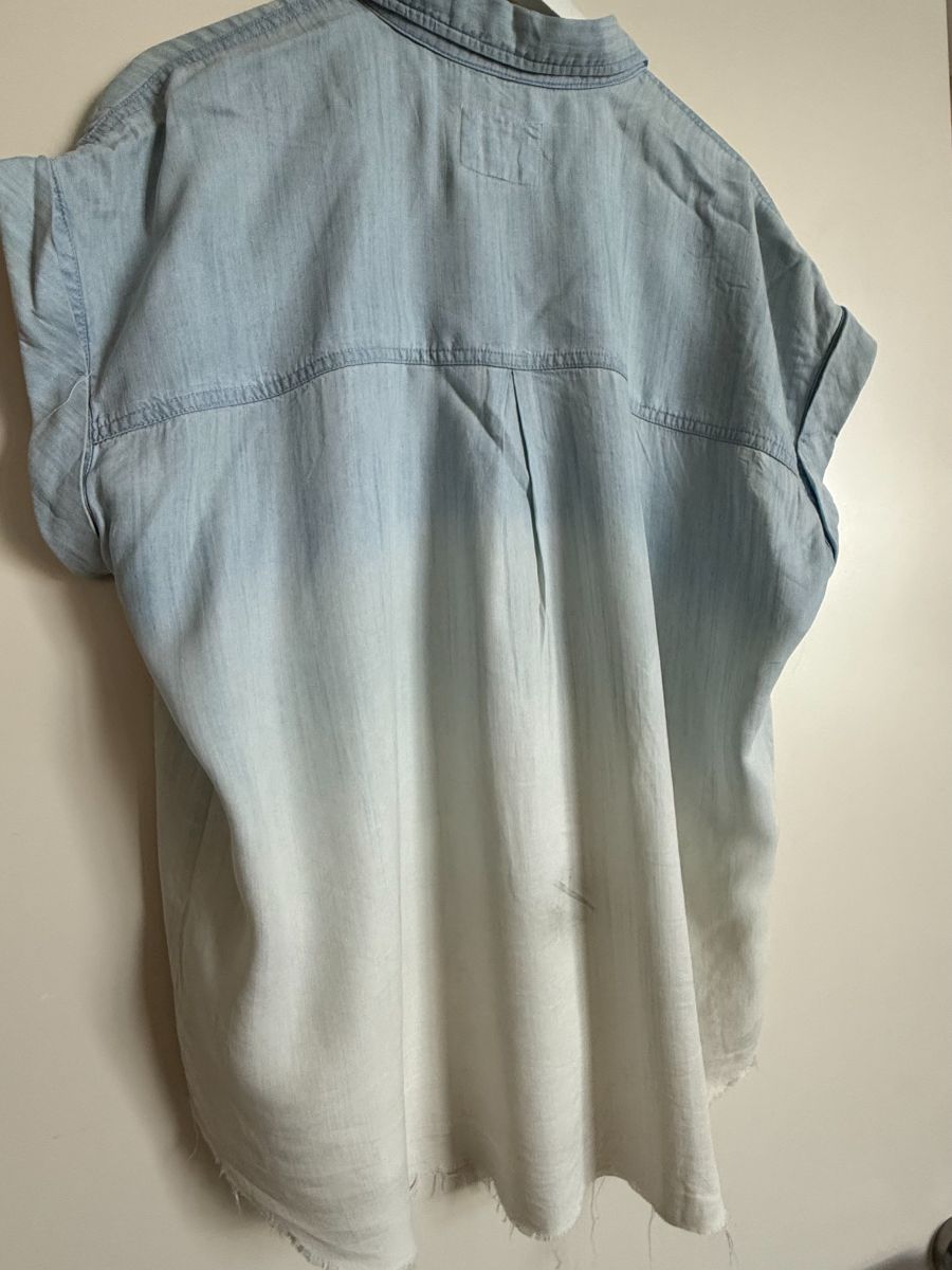 Rails Tie Dye Denim Loose Blouse Large photo 2