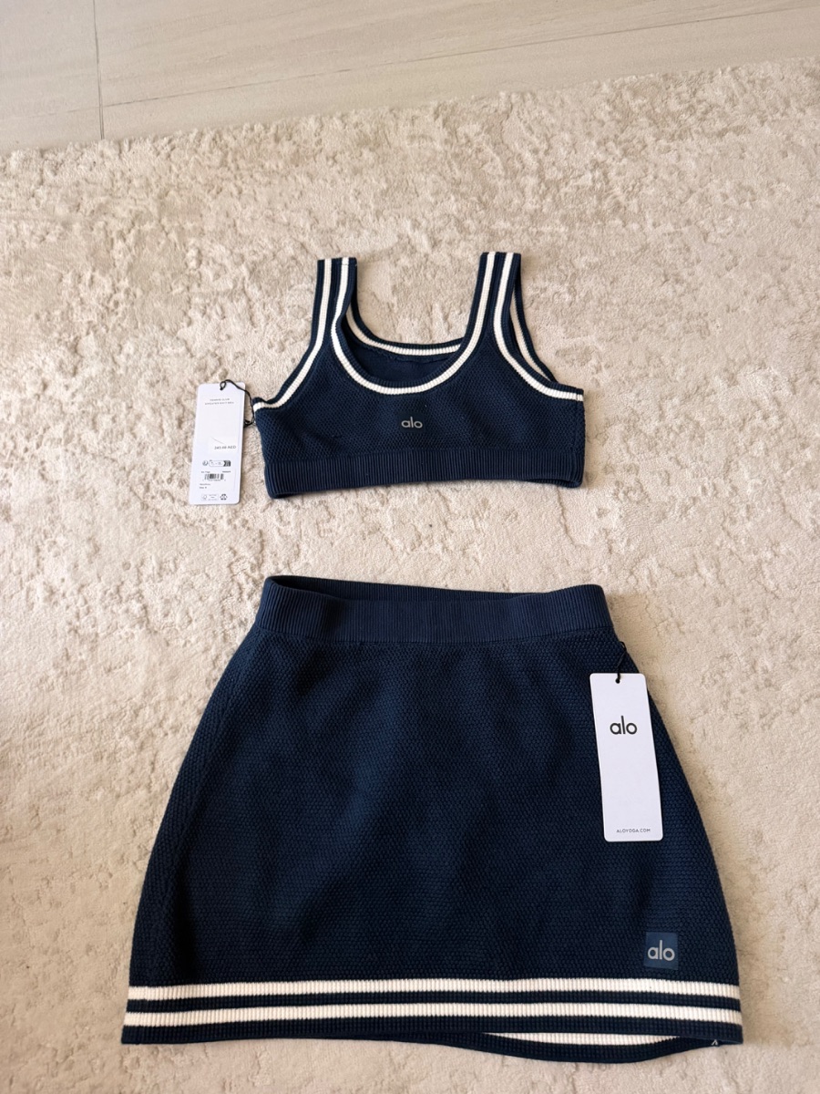 Alo Yoga Alo tennis knit set (top and skirt)