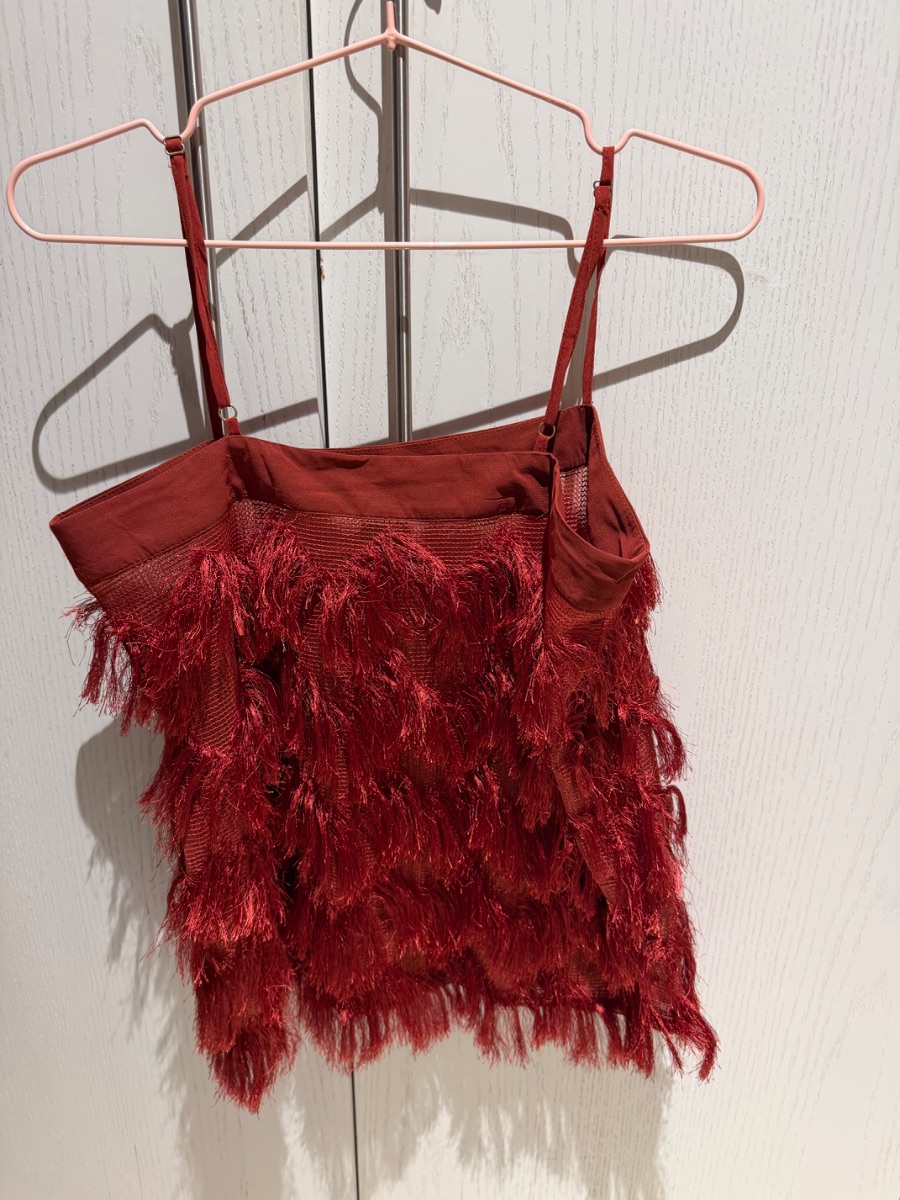 River Island (red/copper) fringe blouse photo 2