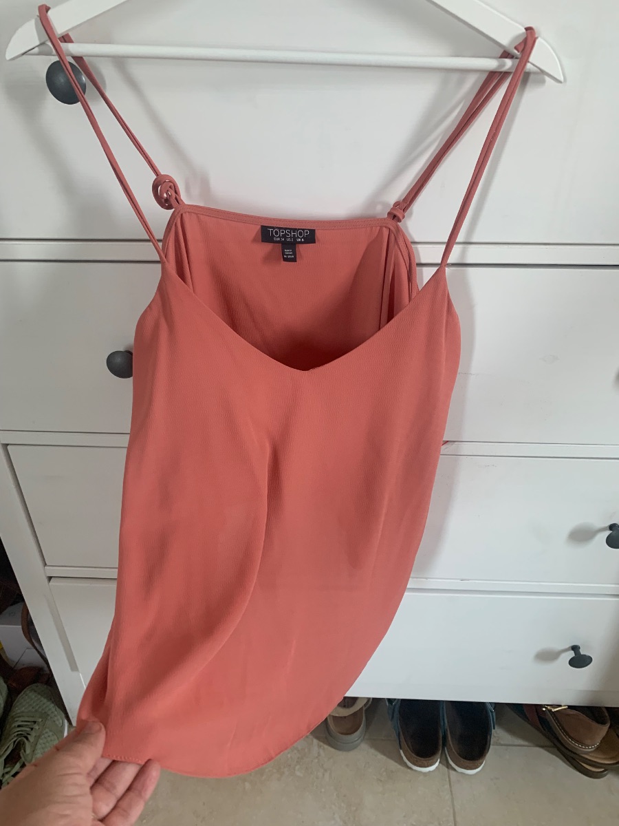 Topshop Brick Colored Chiffon top