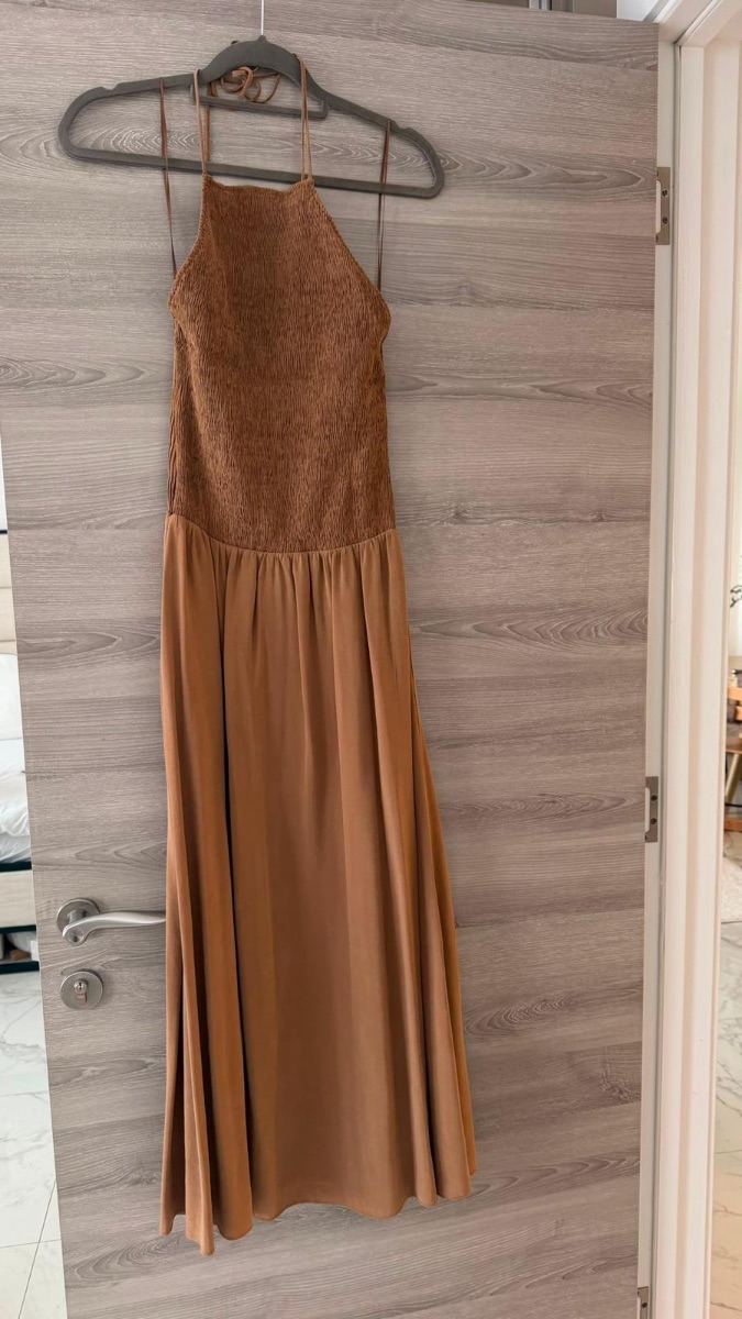 Zara brown maxi dress