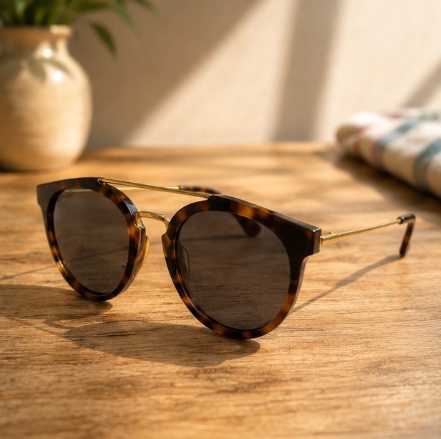 Retrosuperfuture Retro Superfuture sunglasses with gold temples