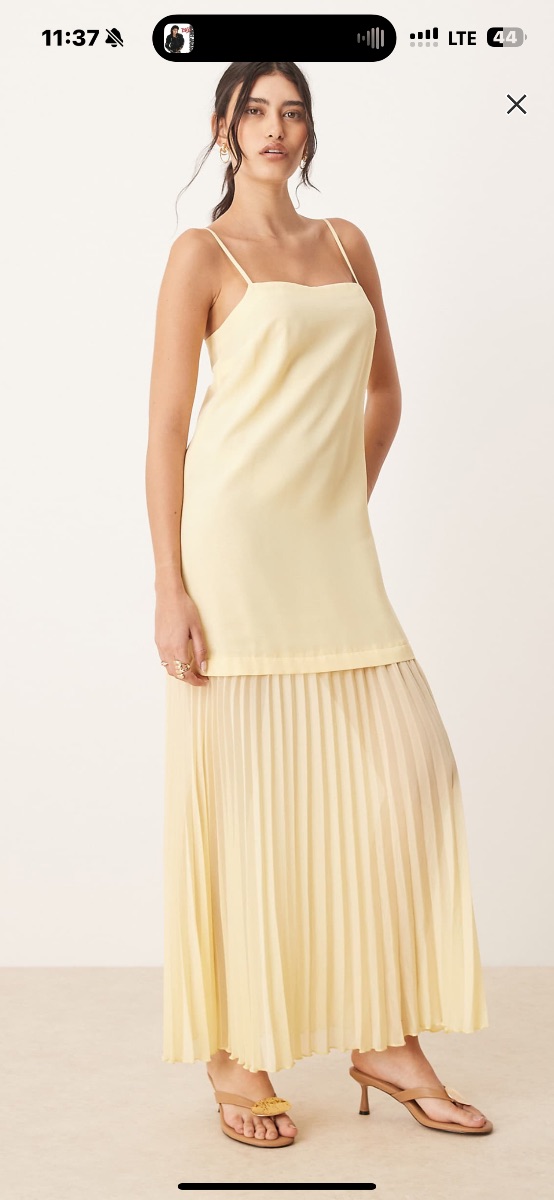 Yellow asos design dress