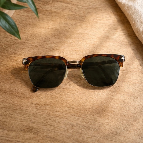 Classic Persol tortoiseshell clubmaster sunglasses photo 3