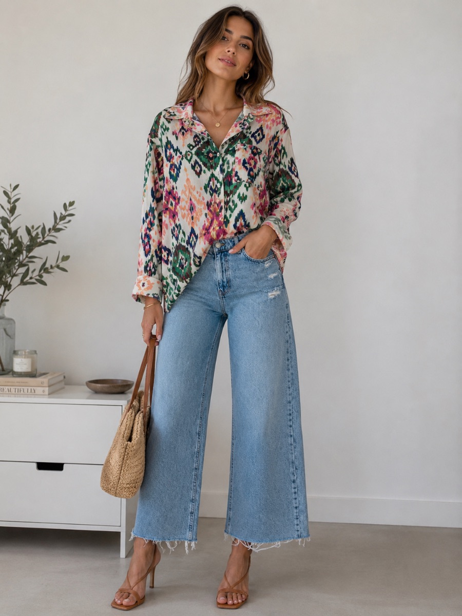 New Look Newlook size 12 wide leg cropped jeans photo 2