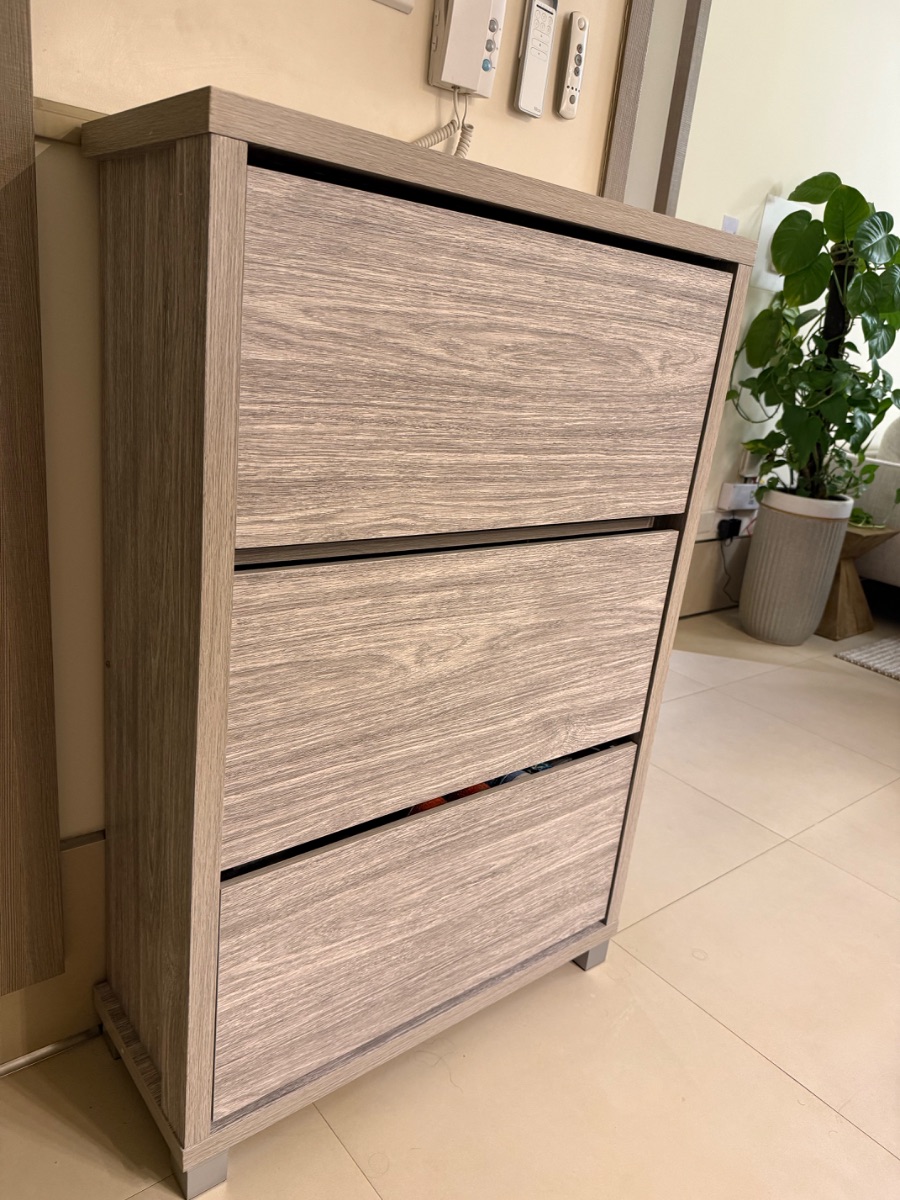 Danube Shoe Cabinet -12 Pairs - Grey Oak