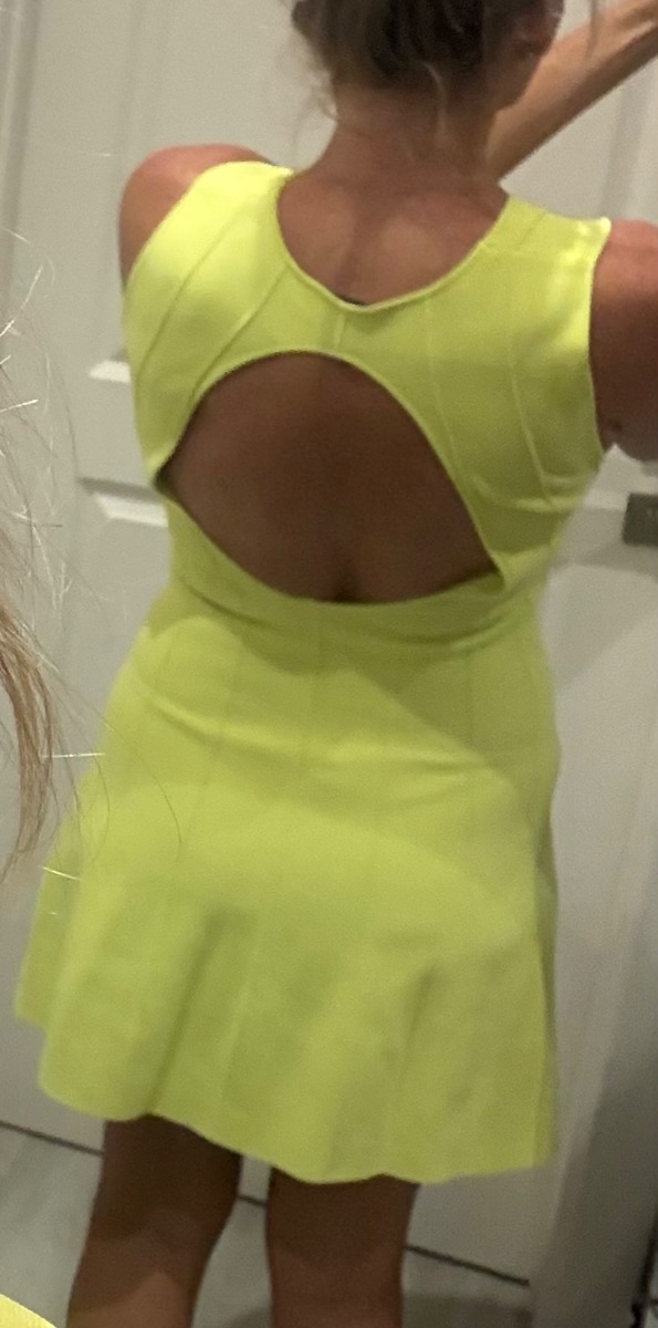 Zara lime green knit dress ๐ photo 2