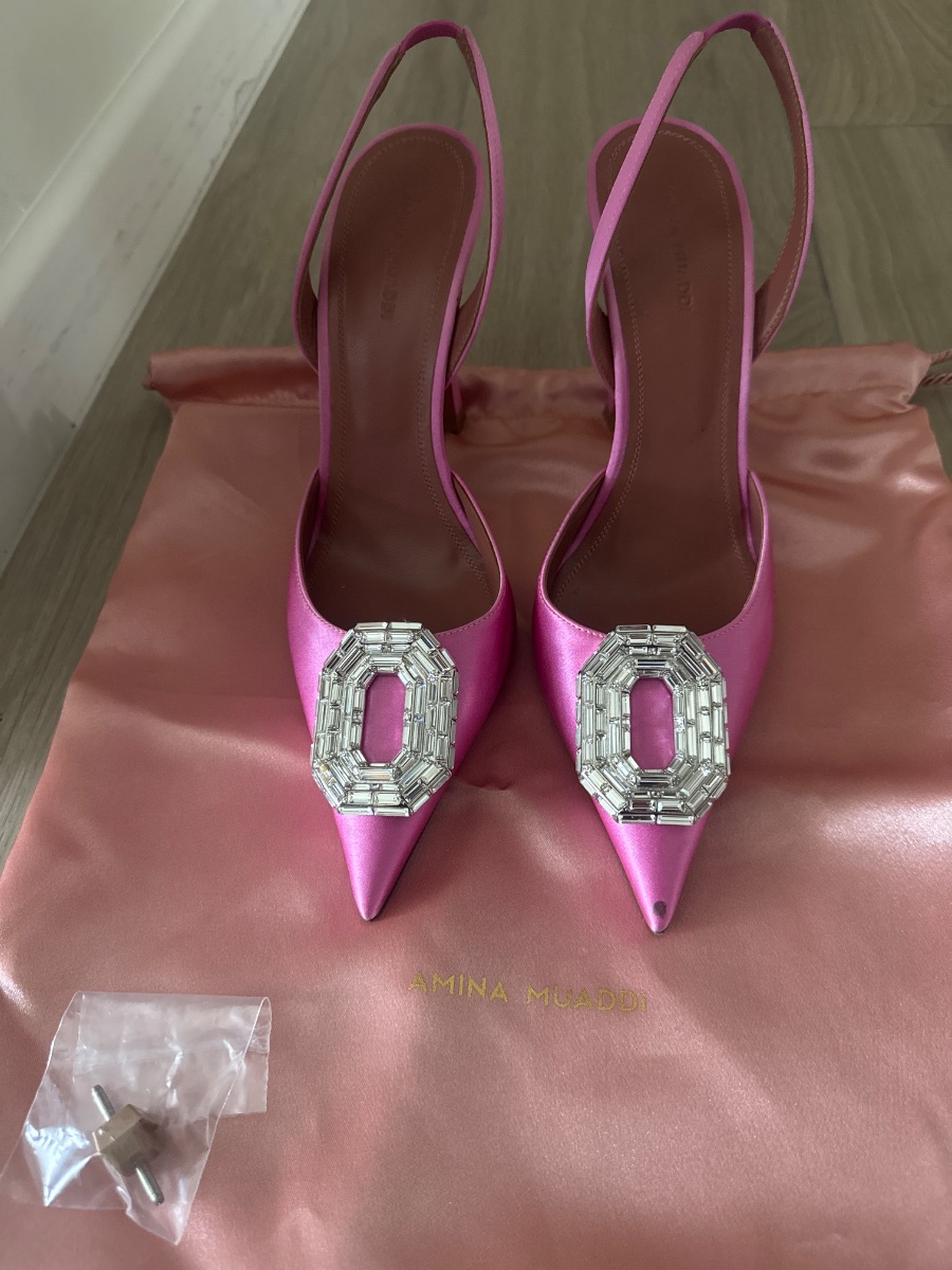 Amina Muaddi Pink Heels 39.5