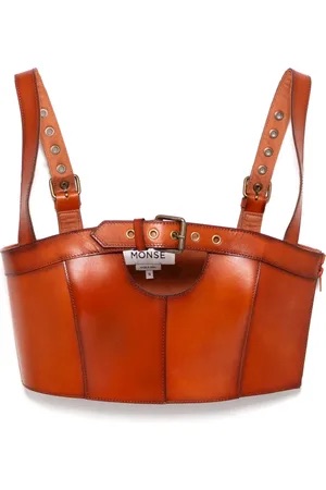 Monse Buckled Leather Bustier