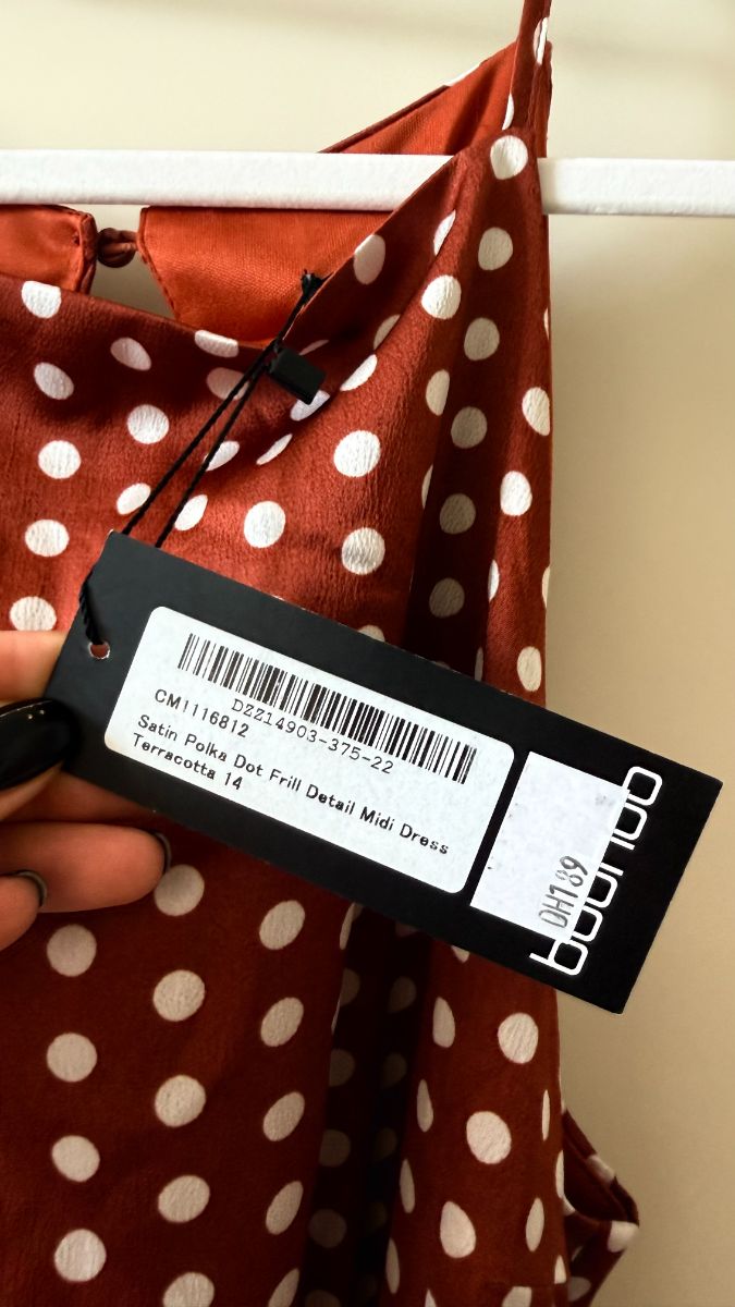 Boohoo Polka Dot Long dress UK14 photo 3