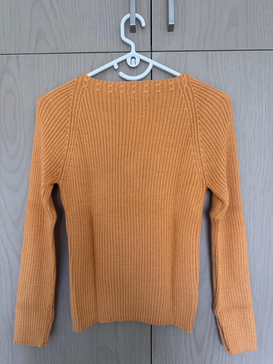Donnell camel ribbed knit sweater photo 2